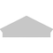 Ekena Millwork Peaked Cap Sunburst Architectural PVC Combination Pediment, 34"W x 15-3/8"H x 2-3/4"P (Pitch 6/12) PEDPC034X155PKC01 - alternate 6